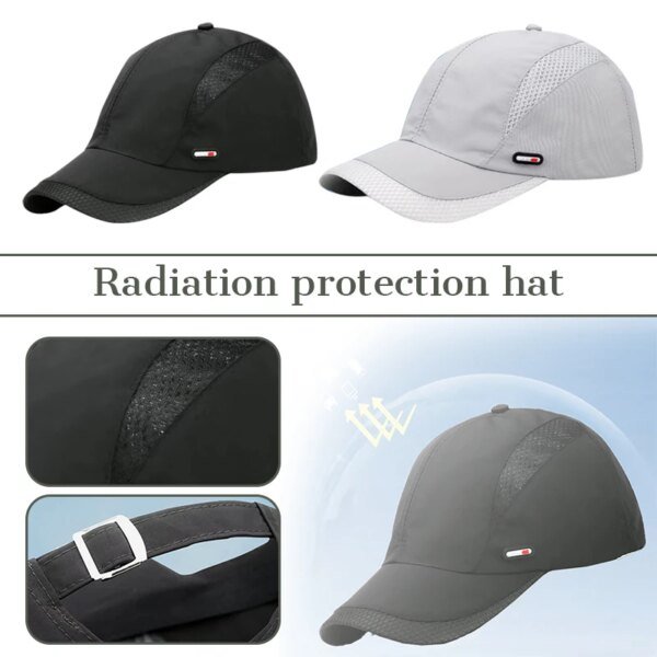 Gorro antiradiación Unisex, gorro de protección Rfid de onda electromagnética de fibra de plata media/completa, para sala de máquinas, ordenador, protección EMF - Image 2