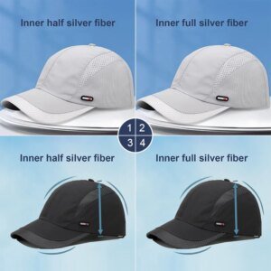 Gorro antiradiación Unisex, gorro de protección Rfid de onda electromagnética de fibra de plata media/completa, para sala de máquinas, ordenador, protección EMF