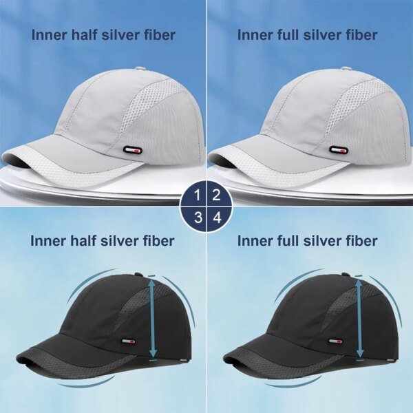 Gorro antiradiación Unisex, gorro de protección Rfid de onda electromagnética de fibra de plata media/completa, para sala de máquinas, ordenador, protección EMF