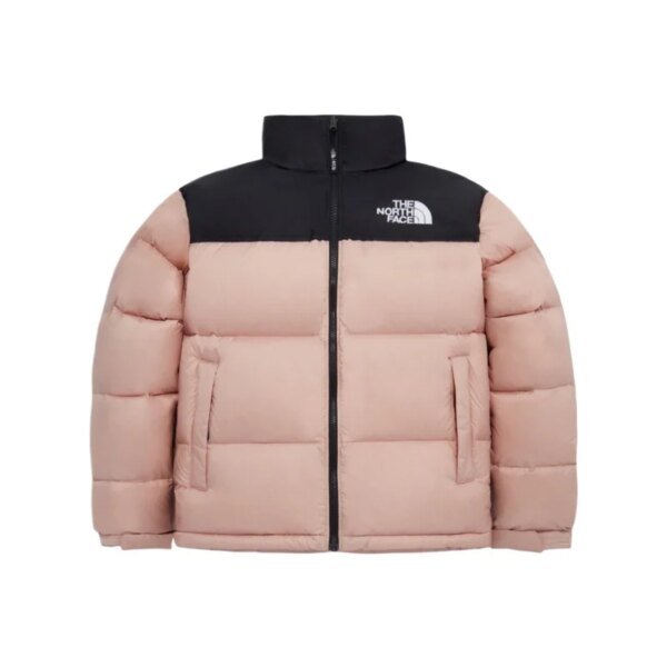 THE NORTH FACE Serie 1996 Chaquetas deportivas informales con cuello alto a prueba de viento y almacenables para hombres y mujeres Beige