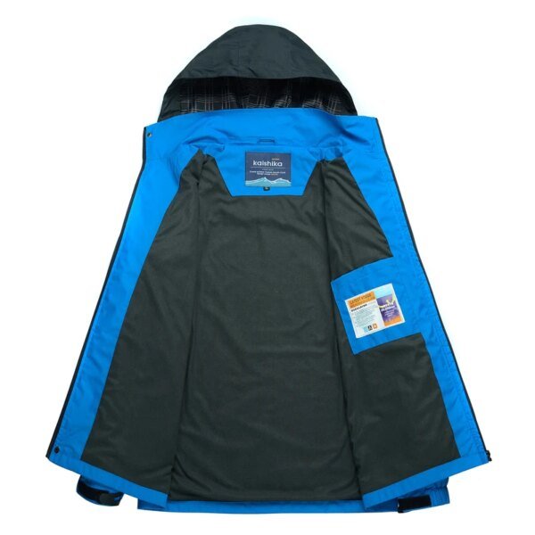 TRVLWEGO Camping senderismo chaqueta hombres otoño deportes al aire libre abrigos escalada Trekking rompevientos viaje chaquetas impermeables negro - Image 5