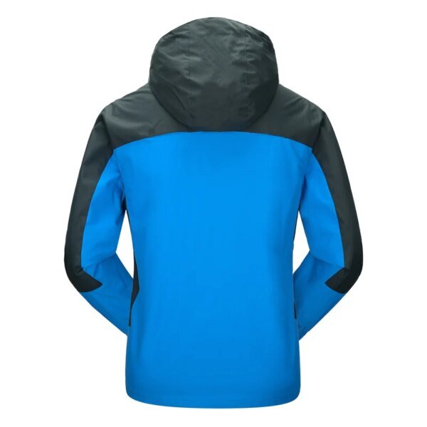 TRVLWEGO Camping senderismo chaqueta hombres otoño deportes al aire libre abrigos escalada Trekking rompevientos viaje chaquetas impermeables negro - Image 4
