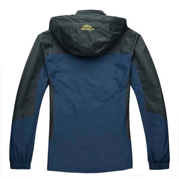 TRVLWEGO Camping senderismo chaqueta hombres otoño deportes al aire libre abrigos escalada Trekking rompevientos viaje chaquetas impermeables negro - Image 3
