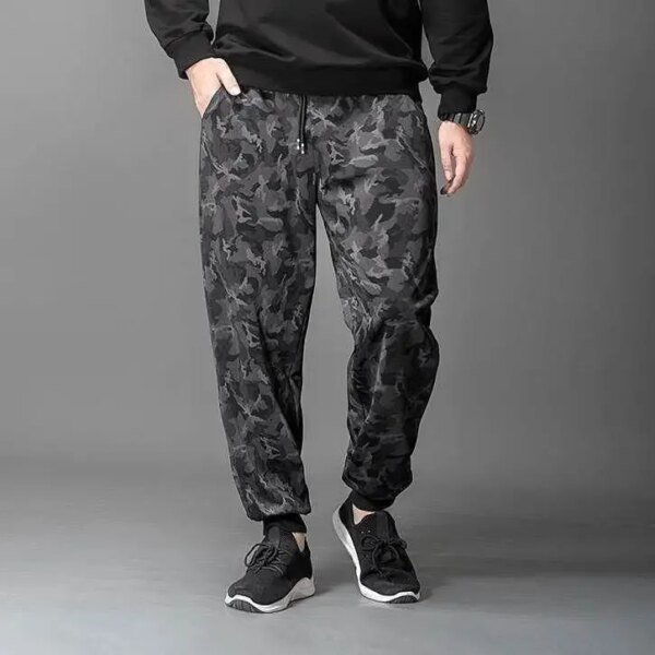 Pantalones de trabajo de camuflaje holgados para hombre Harajuku de verano de talla grande transpirables de pierna recta deportes informales pies pequeños - Image 3