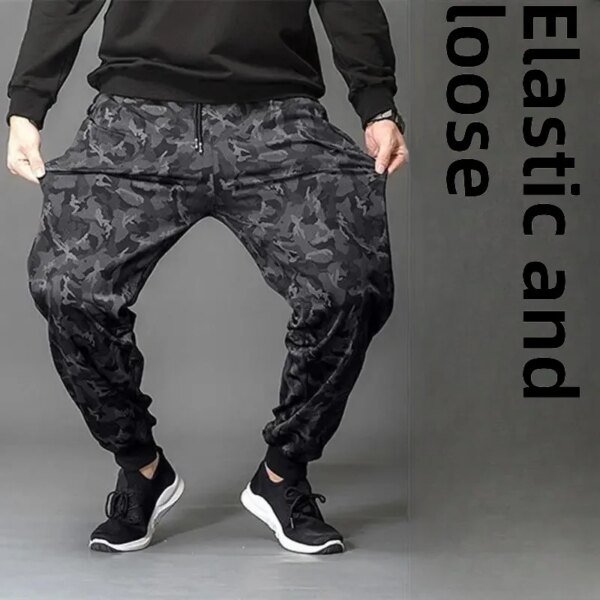 Pantalones de trabajo de camuflaje holgados para hombre Harajuku de verano de talla grande transpirables de pierna recta deportes informales pies pequeños - Image 2