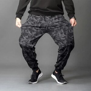 Pantalones de trabajo de camuflaje holgados para hombre Harajuku de verano de talla grande transpirables de pierna recta deportes informales pies pequeños