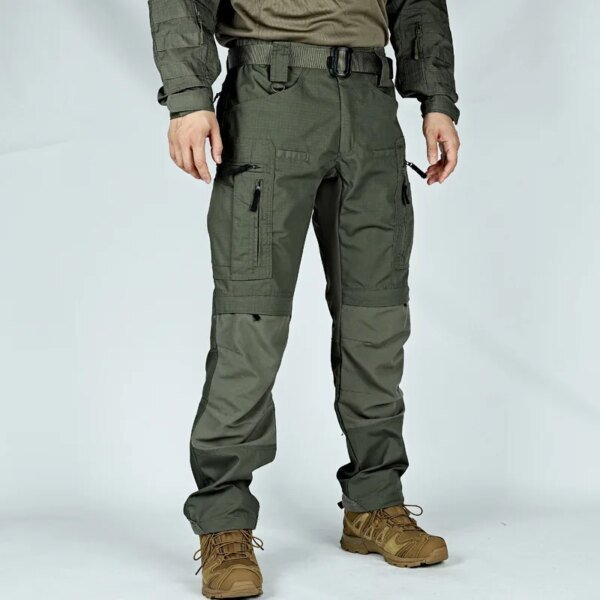 Pantalones tácticos militares, pantalones Cargo para hombre, pantalones informales impermeables para exteriores, ropa de trabajo transpirable resistente al desgaste con múltiples bolsillos - Image 2