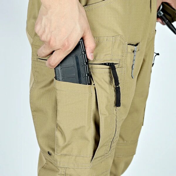 Pantalones tácticos militares, pantalones Cargo para hombre, pantalones informales impermeables para exteriores, ropa de trabajo transpirable resistente al desgaste con múltiples bolsillos - Image 6