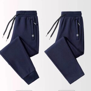 2024 pantalones deportivos de color sólido para hombre, pantalones casuales de primavera y otoño, pantalones holgados de talla grande, pantalones de pierna recta