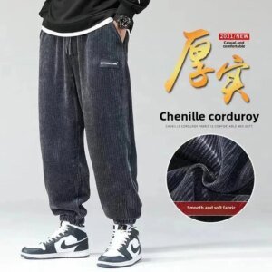 Pantalones informales holgados para hombre, pantalón deportivo con estampado de estilo de Hong Kong, a la moda, para primavera, verano y otoño, 2022