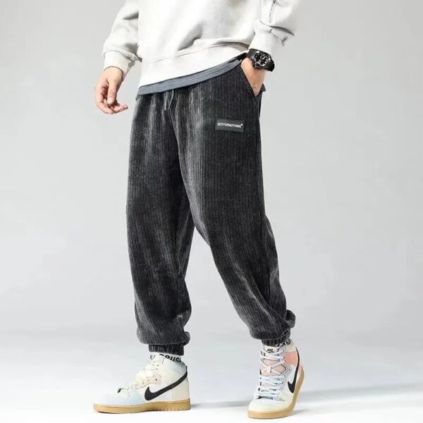 Pantalones informales holgados para hombre, pantalón deportivo con estampado de estilo de Hong Kong, a la moda, para primavera, verano y otoño, 2022 - Image 3