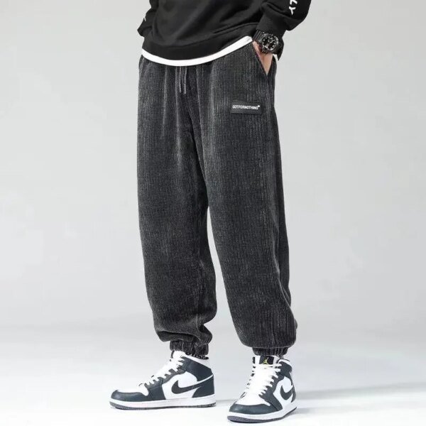 Pantalones informales holgados para hombre, pantalón deportivo con estampado de estilo de Hong Kong, a la moda, para primavera, verano y otoño, 2022 - Image 4