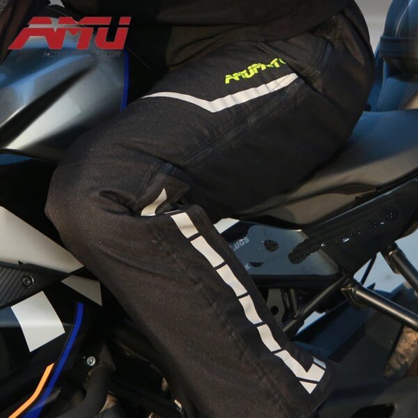 AMU-pantalones térmicos impermeables de despegue rápido para motocicleta, pantalones protectores a prueba de viento para hombres y mujeres, Gor - Image 2