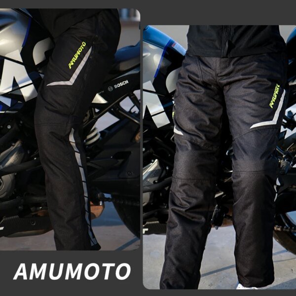 AMU-pantalones térmicos impermeables de despegue rápido para motocicleta, pantalones protectores a prueba de viento para hombres y mujeres, Gor - Image 6