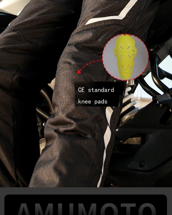 AMU-pantalones térmicos impermeables de despegue rápido para motocicleta, pantalones protectores a prueba de viento para hombres y mujeres, Gor - Image 5