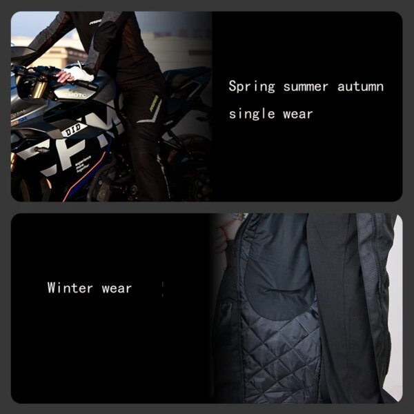 AMU-pantalones térmicos impermeables de despegue rápido para motocicleta, pantalones protectores a prueba de viento para hombres y mujeres, Gor - Image 4