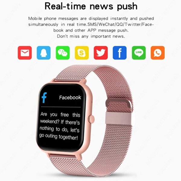 Nuevo reloj inteligente con llamada Bluetooth para hombres y mujeres, reloj deportivo resistente al agua con ritmo cardíaco IP68, reloj inteligente resistente al agua para mujer, hombre y mujer - Image 5
