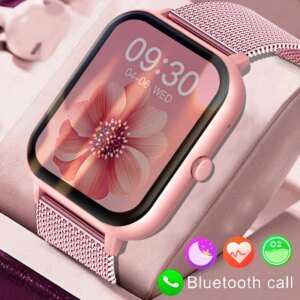 Nuevo reloj inteligente con llamada Bluetooth para hombres y mujeres, reloj deportivo resistente al agua con ritmo cardíaco IP68, reloj inteligente resistente al agua para mujer, hombre y mujer