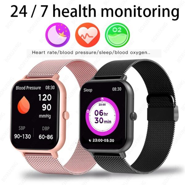 Nuevo reloj inteligente con llamada Bluetooth para hombres y mujeres, reloj deportivo resistente al agua con ritmo cardíaco IP68, reloj inteligente resistente al agua para mujer, hombre y mujer - Image 6