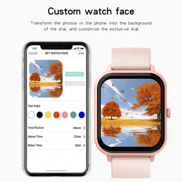 Nuevo reloj inteligente con llamada Bluetooth para hombres y mujeres, reloj deportivo resistente al agua con ritmo cardíaco IP68, reloj inteligente resistente al agua para mujer, hombre y mujer - Image 3
