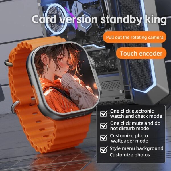 GOLDENSPIKE CD12 Smartwatch Android 12,0 5G LTE tarjeta Sim cámara giratoria 2,26 pulgadas Amoled 490*580 pantalla HD 2080Mah reloj inteligente - Image 6