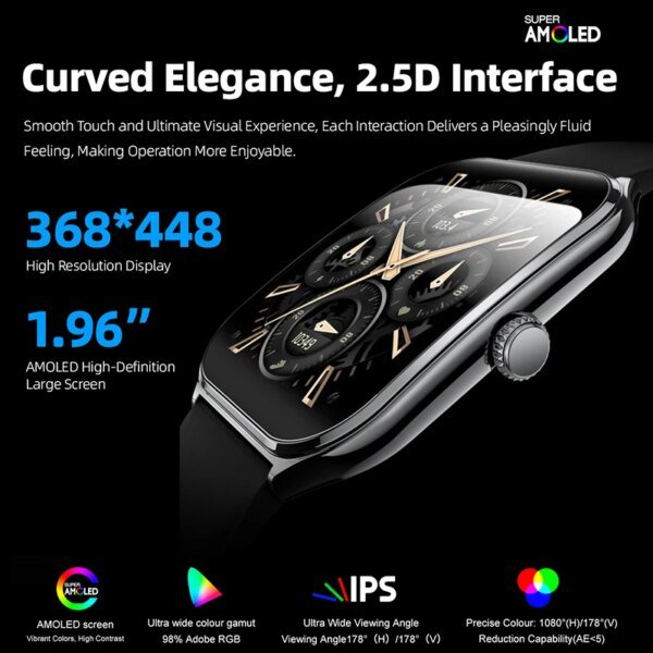 Para Xiaomi reloj inteligente ultrafino hombres mujer HD AMOLED pantalla 3D 70 + modo deportivo ritmo cardíaco Bluetooth llamada reloj inteligente resistente al agua - Image 3