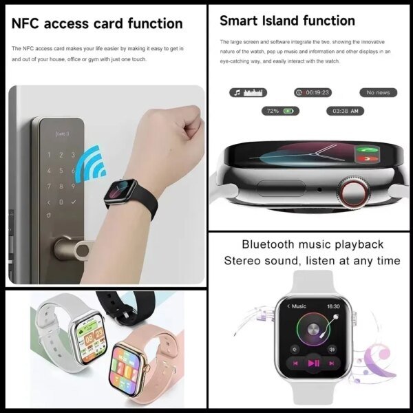 Nuevo 2025 Original para Apple Watch 10 reloj inteligente hombres temperatura corporal Bluetooth llamada NFC GPS deportes mujeres SmartWatch para Apple - Image 6