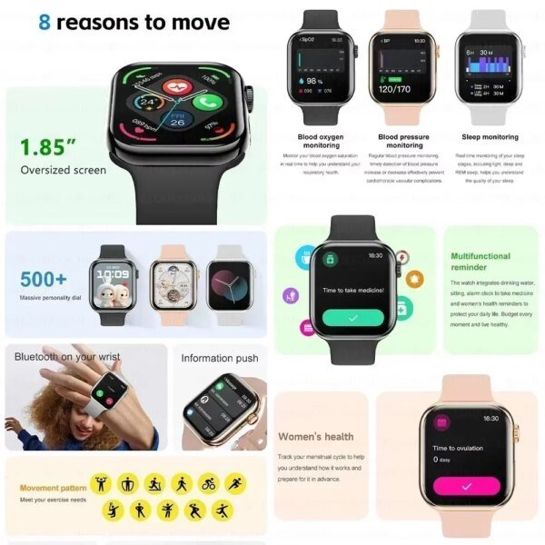 Nuevo 2025 Original para Apple Watch 10 reloj inteligente hombres temperatura corporal Bluetooth llamada NFC GPS deportes mujeres SmartWatch para Apple - Image 2