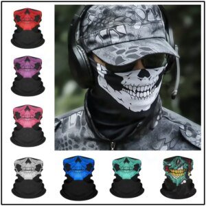 Bicicleta esquí cráneo media cara máscara fantasma bufanda multiuso cuello más cálido bacalao От Вируса Masque Tissu Mascara Para Rosto