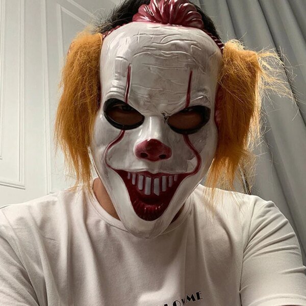 Máscara del Joker de Halloween, disfraz de payaso, accesorios de fiesta, cara completa, decoración divertida de Terror, accesorios de disfraz - Image 6