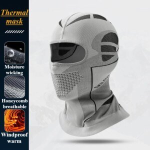 Bufanda térmica pasamontañas para hombres y mujeres, máscara facial, gorro de esquí cálido para invierno, a prueba de frío, para ciclismo, caza, cabeza, cubierta para el cuello, gorros con forro para casco