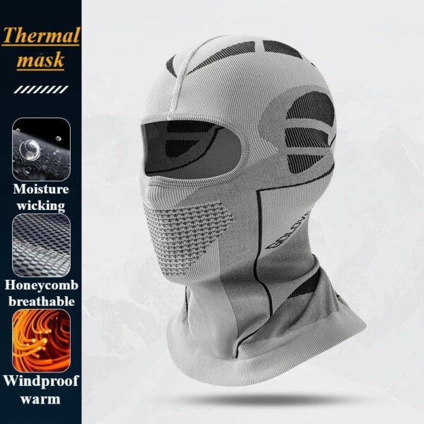 Bufanda térmica pasamontañas para hombres y mujeres, máscara facial, gorro de esquí cálido para invierno, a prueba de frío, para ciclismo, caza, cabeza, cubierta para el cuello, gorros con forro para casco