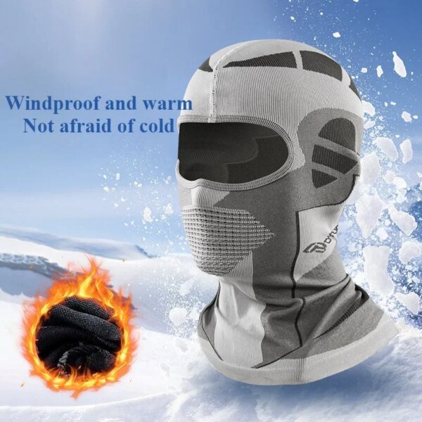 Bufanda térmica pasamontañas para hombres y mujeres, máscara facial, gorro de esquí cálido para invierno, a prueba de frío, para ciclismo, caza, cabeza, cubierta para el cuello, gorros con forro para casco - Image 3