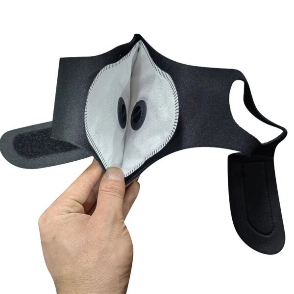 Máscara de ciclismo con filtros de 1 pieza, máscara facial transpirable para ciclismo de montaña, cubierta facial para correr y deportes a prueba de polvo - Image 3