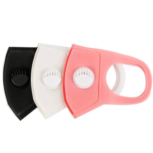 Mascarilla deportiva con filtros, válvulas de escape, Clip para la nariz, máscaras de media cara, respirador reutilizable lavable, mascarilla facial - Image 5