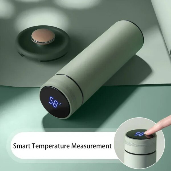 Taza Termo con pantalla de temperatura de 500ML, botella Termo dividida de acero inoxidable, taza aislada al vacío para exteriores, regalo del Día del Padre - Image 2