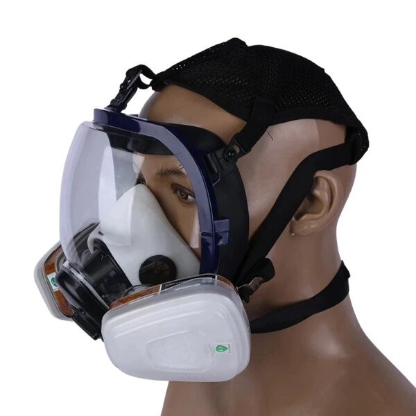 Máscara de Gas de cara completa, respirador de máscara de Gas de contaminación radiactiva biológica química, filtro de radiación, respirador a prueba de polvo - Image 4
