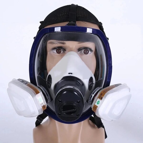Máscara de Gas de cara completa, respirador de máscara de Gas de contaminación radiactiva biológica química, filtro de radiación, respirador a prueba de polvo - Image 3
