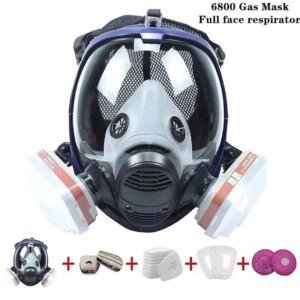 Máscara de Gas químico 6800, respirador de polvo, filtro de máscara facial antiniebla para Gas ácido Industrial, insecticida de pintura en aerosol de soldadura