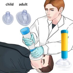 Dispositivo de asfixia de primeros auxilios CPR automático, máscara facial para el hogar al aire libre, equipo de emergencia para asfixia, rescate del aliento para niños y adultos