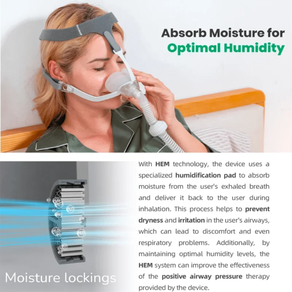 Mini Bluetooth CPAP para dejar de roncar APAP portátil antironquidos y apnea del sueño para el síndrome de la Apnea del sueño y ayuda para dormir OSA con máscara - Image 3