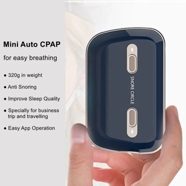 Mini Bluetooth CPAP para dejar de roncar APAP portátil antironquidos y apnea del sueño para el síndrome de la Apnea del sueño y ayuda para dormir OSA con máscara