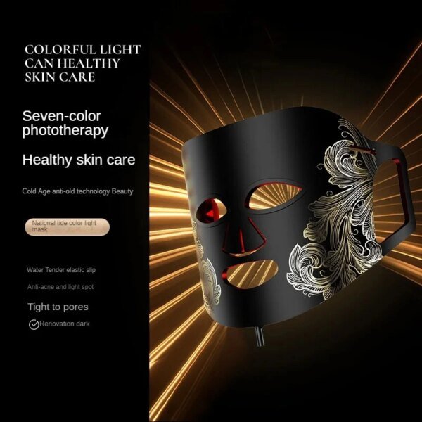 Máscara de rejuvenecimiento de la piel LED, belleza, salud, antiarrugas, ilumina la luz antiacné, fototerapia, máscara Facial de silicona - Image 5