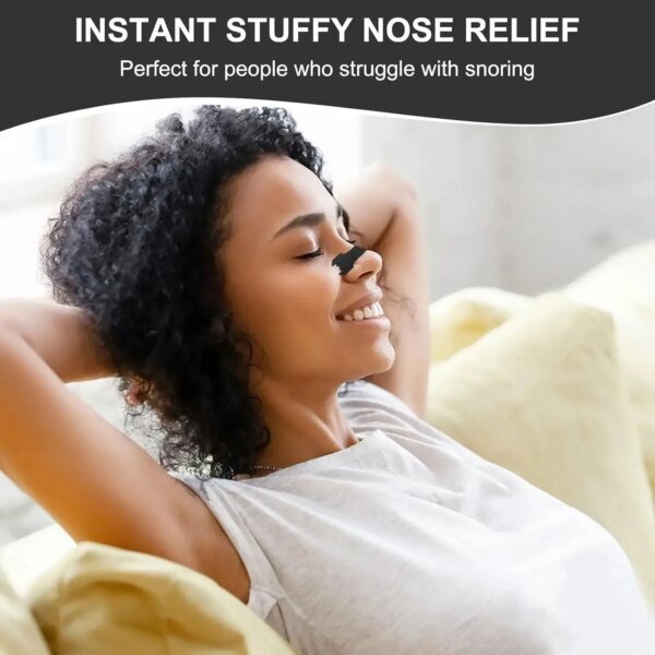 Tiras nasales para dormir, paquete de 30/60 tiras nasales perfectas para respirar y roncar, solución para aliviar la congestión de la nariz para hombre y mujer - Image 4