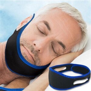 Cinturón ajustable para ronquidos CPAP, correa para la barbilla anti ronquidos, correas de soporte para la barbilla para Apnea del sueño, herramientas de ayuda para el cuidado de la salud, 1 ud.