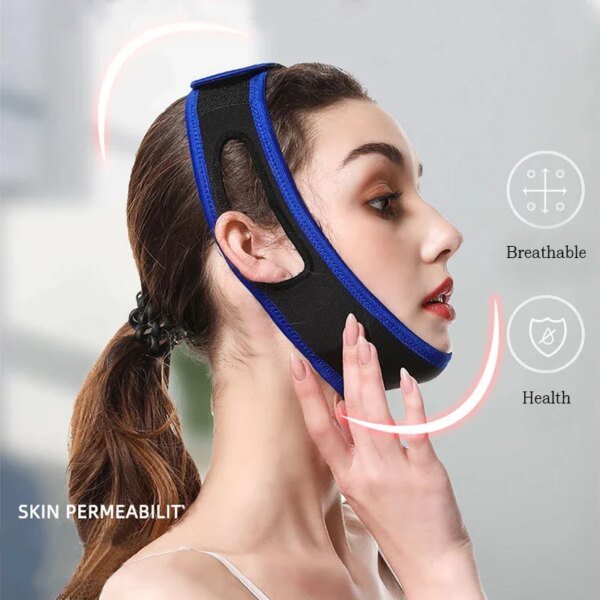 Cinturón ajustable para ronquidos CPAP, correa para la barbilla anti ronquidos, correas de soporte para la barbilla para Apnea del sueño, herramientas de ayuda para el cuidado de la salud, 1 ud. - Image 3