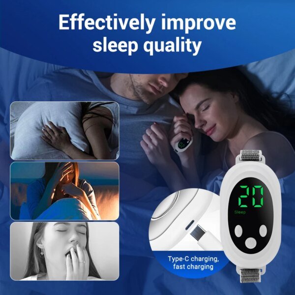 Nuevo Dispositivo de ayuda para dormir de microcorriente EMS, máquina de ayuda para dormir, instrumento para el sueño para el insomnio, estrés, ansiedad, alivio, masajeador de pulso de palma - Image 4