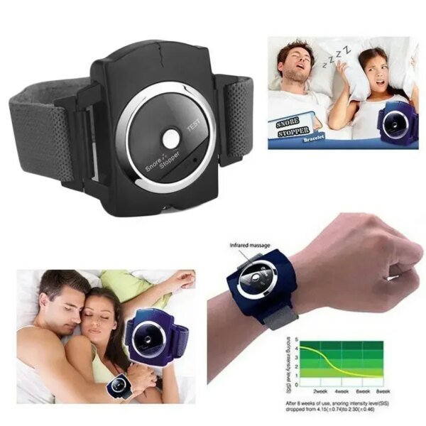 Pulsera electrónica profesional antironquidos, nueva solución de curación de cita, protector nocturno para dormir, ayuda para ronquidos, biosensor - Image 3