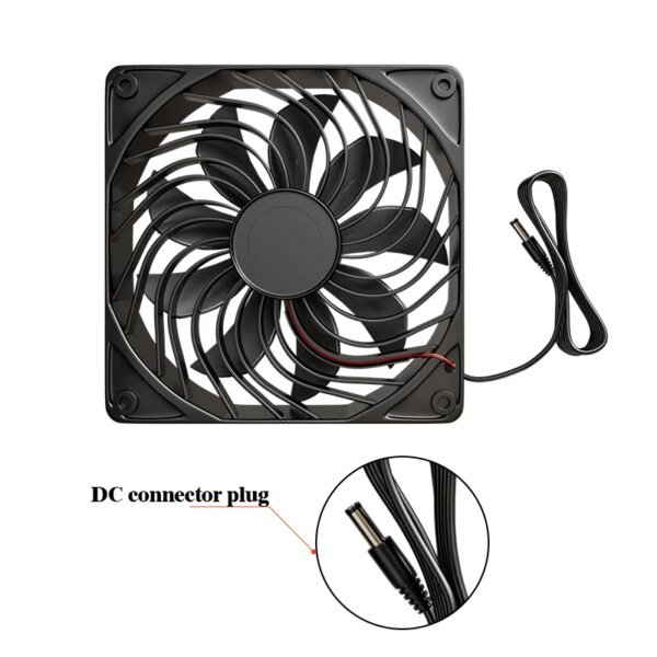 Juego de ventilador solar de 4 pulgadas y 12 V con paneles solares de doble ventilador, adecuado para ventilación y escape de casas y mascotas. - Image 3