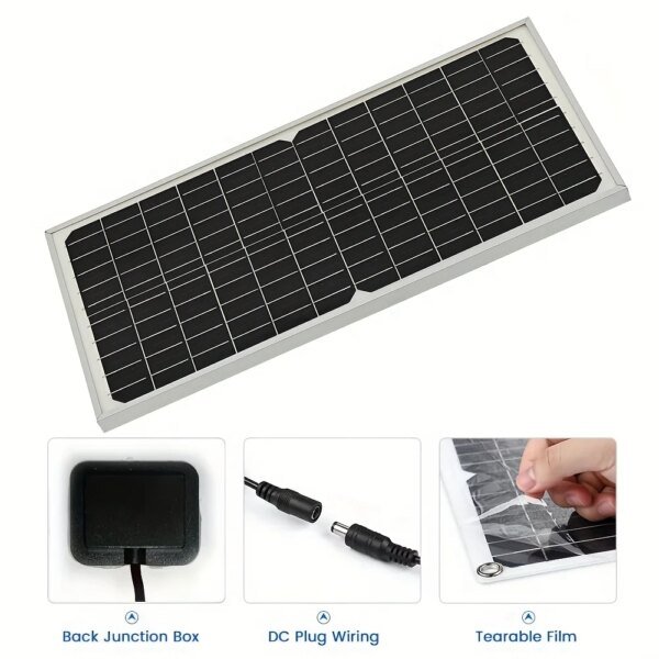 Juego de ventilador solar de 4 pulgadas y 12 V con paneles solares de doble ventilador, adecuado para ventilación y escape de casas y mascotas. - Image 5